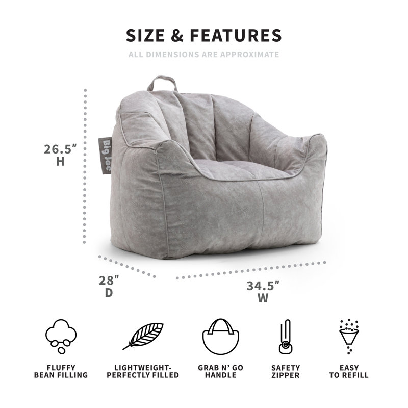 Comfort Research Big Joe Hug Bean Bag Chair for Teens & Adults